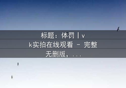 标题:体罚丨vk实拍在线观看 - 完整无删版,揭开人性黑暗的终极拷问