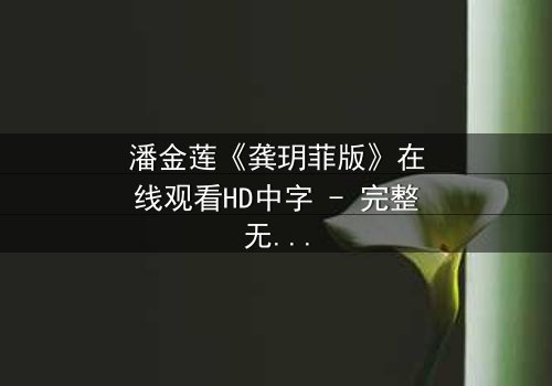 潘金莲《龚玥菲版》在线观看HD中字 - 完整无删版,揭秘她如何一步步走向深渊