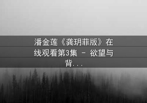 潘金莲《龚玥菲版》在线观看第3集 - 欲望与背叛的致命纠缠