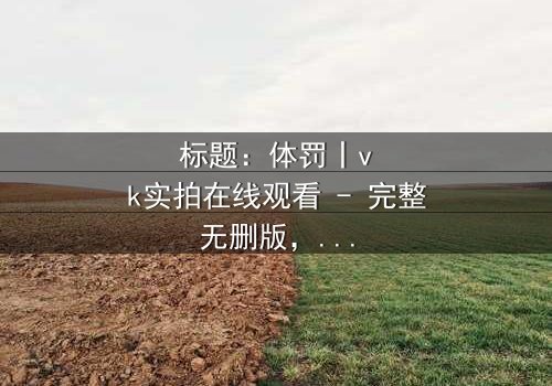 标题:体罚丨vk实拍在线观看 - 完整无删版,揭开人性黑暗的惊悚之旅