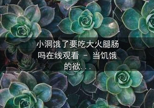 小洞饿了要吃大火腿肠吗在线观看 - 当饥饿的欲望撕裂人性伪装