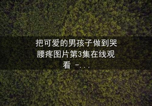 把可爱的男孩子做到哭腰疼图片第3集在线观看 - 当纯真笑容背后隐藏着无法言说的痛