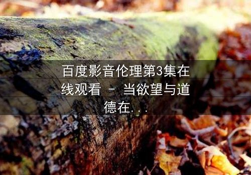 百度影音伦理第3集在线观看 - 当欲望与道德在数字时代激烈碰撞