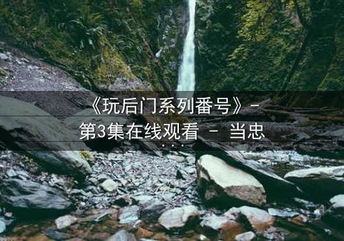 《玩后门系列番号》- 第3集在线观看 - 当忠诚成为最危险的游戏