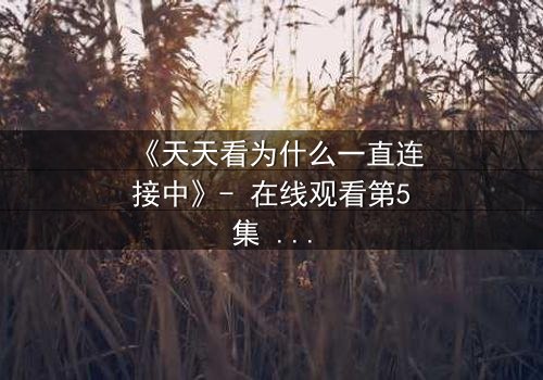 《天天看为什么一直连接中》- 在线观看第5集 - 当网络卡顿揭开人性暗面