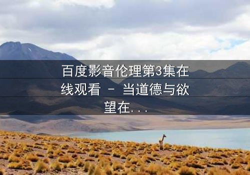 百度影音伦理第3集在线观看 - 当道德与欲望在数字时代激烈碰撞