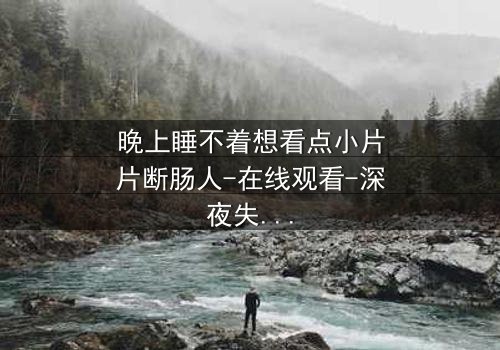晚上睡不着想看点小片片断肠人-在线观看-深夜失眠者的情感救赎
