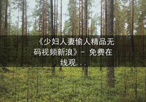 《少妇人妻偷人精品无码视频新浪》- 免费在线观看 - 第3集HD中字