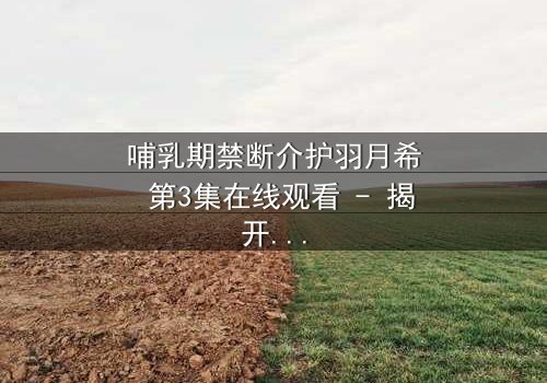 哺乳期禁断介护羽月希 第3集在线观看 - 揭开禁忌之恋的隐秘真相