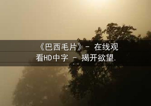 《巴西毛片》- 在线观看HD中字 - 揭开欲望与救赎的隐秘边界